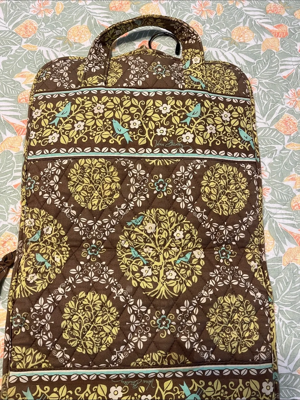 Vera Bradley hanging cosmetic bag turquoise birds